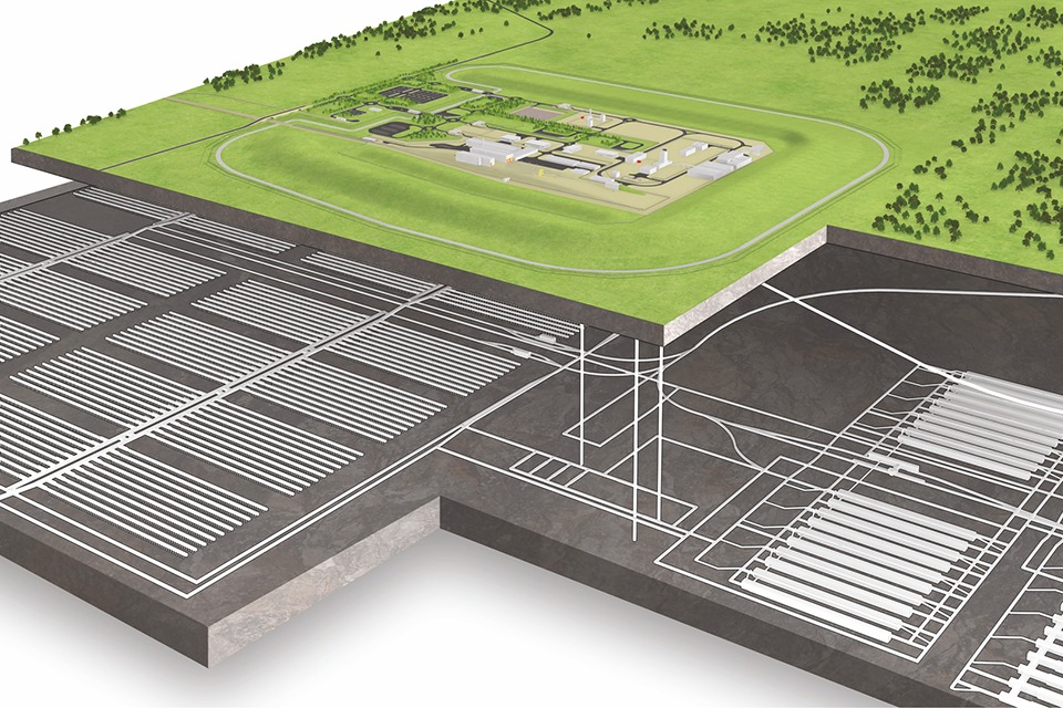 Illustrative example of a Geological Disposal Facility (GDF)